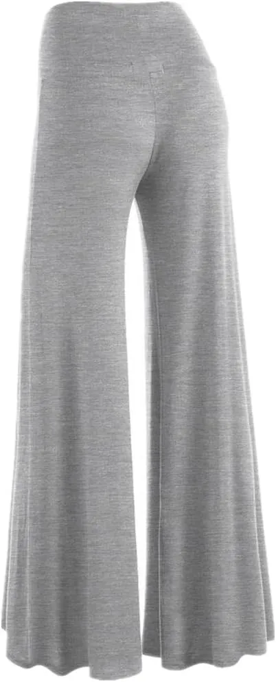 Womens Solid Palazzo Pants High Waist Wide Leg Pants Stretchy Pants
