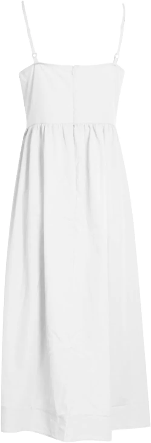 Womens Summer Dresses 2025 Sleeveless Flowy Pleated A Line Beach Vacation Sundress Fashion Spaghetti Strap Dresses
