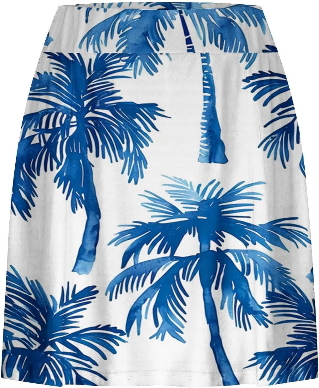 Womens Summer Tennis Skorts with Built in Shorts Workout Golf Athletic Skirts Hawaiian Vacation Floral Print Shorts