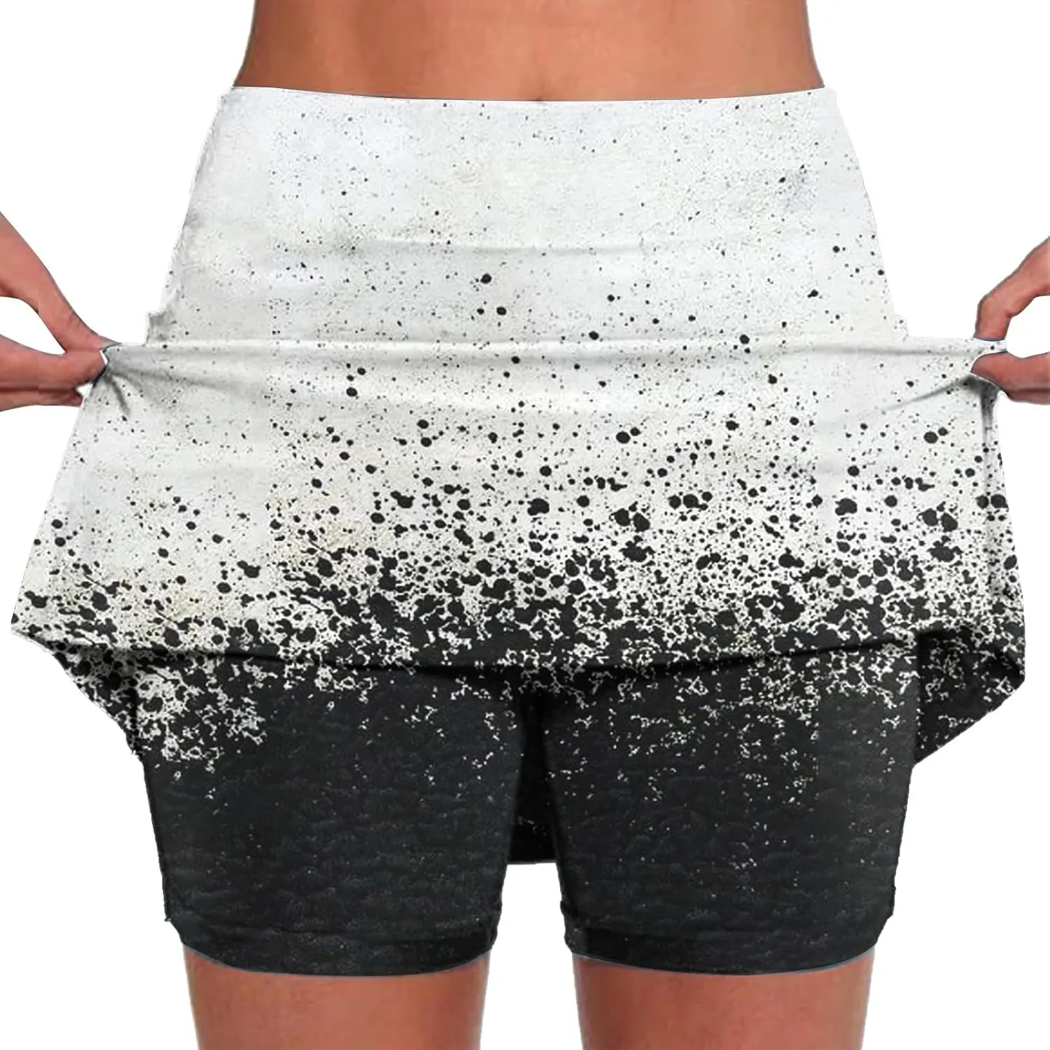 Womens Tennis Skort High Waisted Workout Athletic Skorts with Shorts Plus Size Running Casual Pickle Ball Mini Skirts