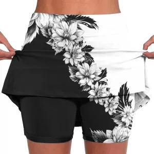 Womens Tennis Skort High Waisted Workout Athletic Skorts with Shorts Plus Size Running Casual Pickle Ball Mini Skirts