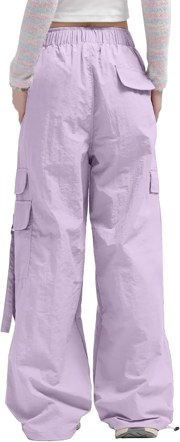 Womens Wide Leg Harem Pants Winter Foldable Travel Jeans with Pockets Water Resistant Fleece Lined