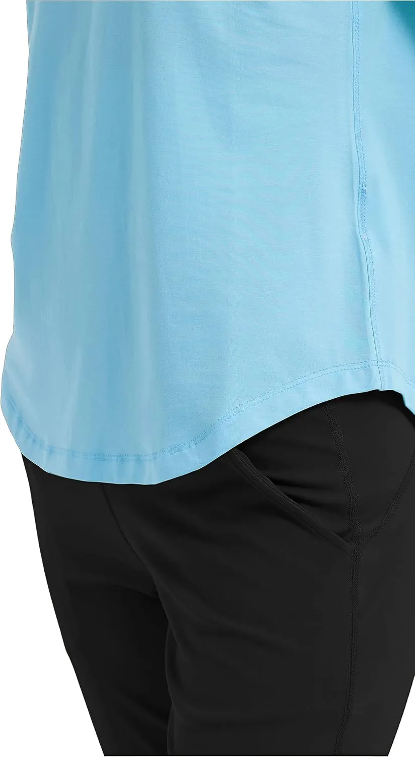 Women's Workout T-Shirt Short Sleeve Lightweight Crew Neck Shirts Yoga Running Exercise Athletic Tee Top