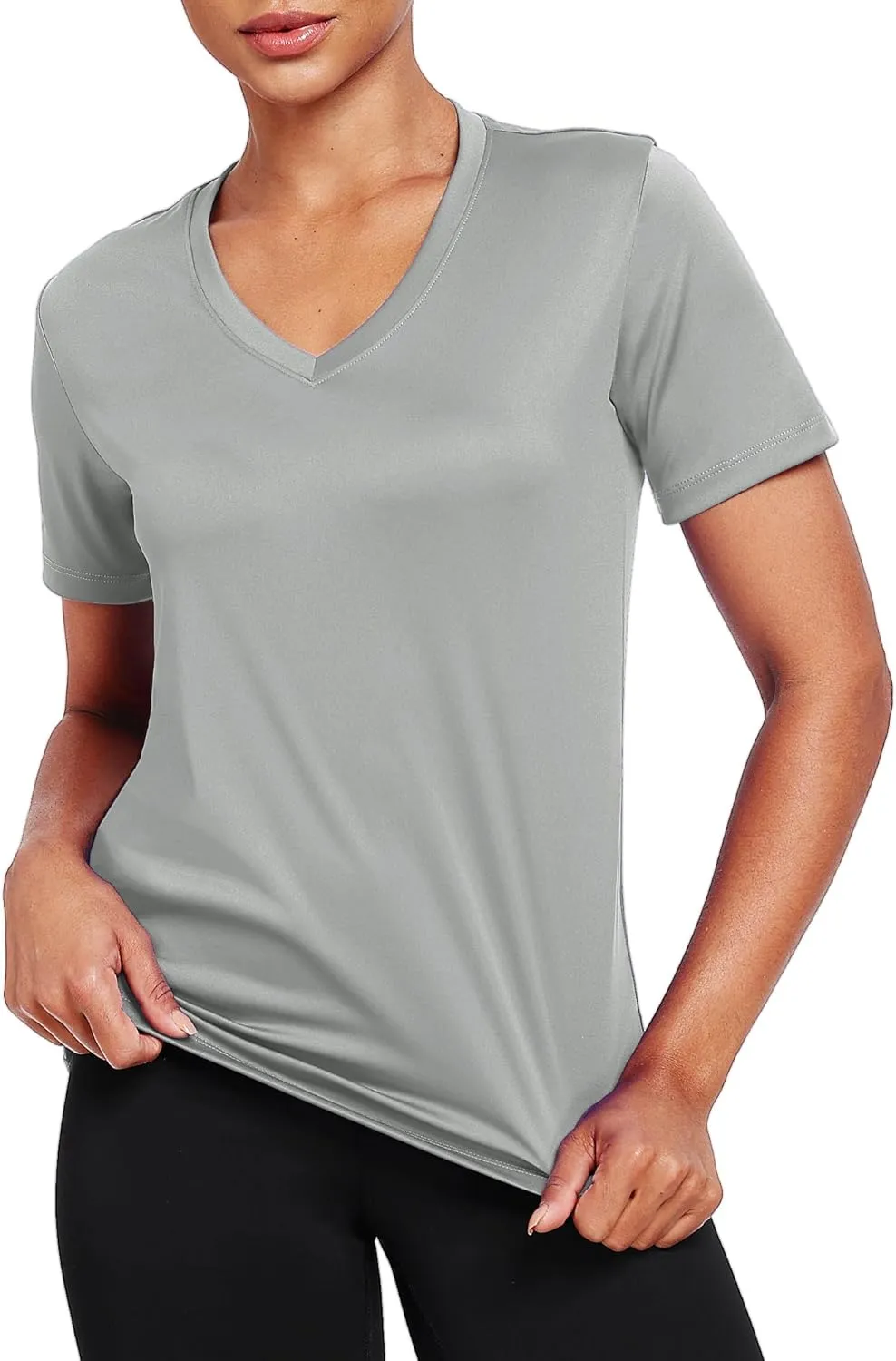 Workout Tops for Women Short Sleeve Athletic Shirts UPF 50  Sun Protection Quick Dry Running T Shirts
