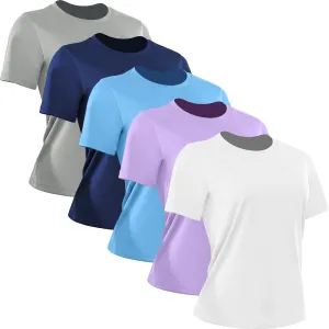 Workout Tops for Women Short Sleeve Athletic Shirts UPF 50  Sun Protection Quick Dry Running T Shirts