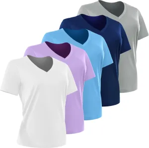 Workout Tops for Women Short Sleeve Athletic Shirts UPF 50  Sun Protection Quick Dry Running T Shirts
