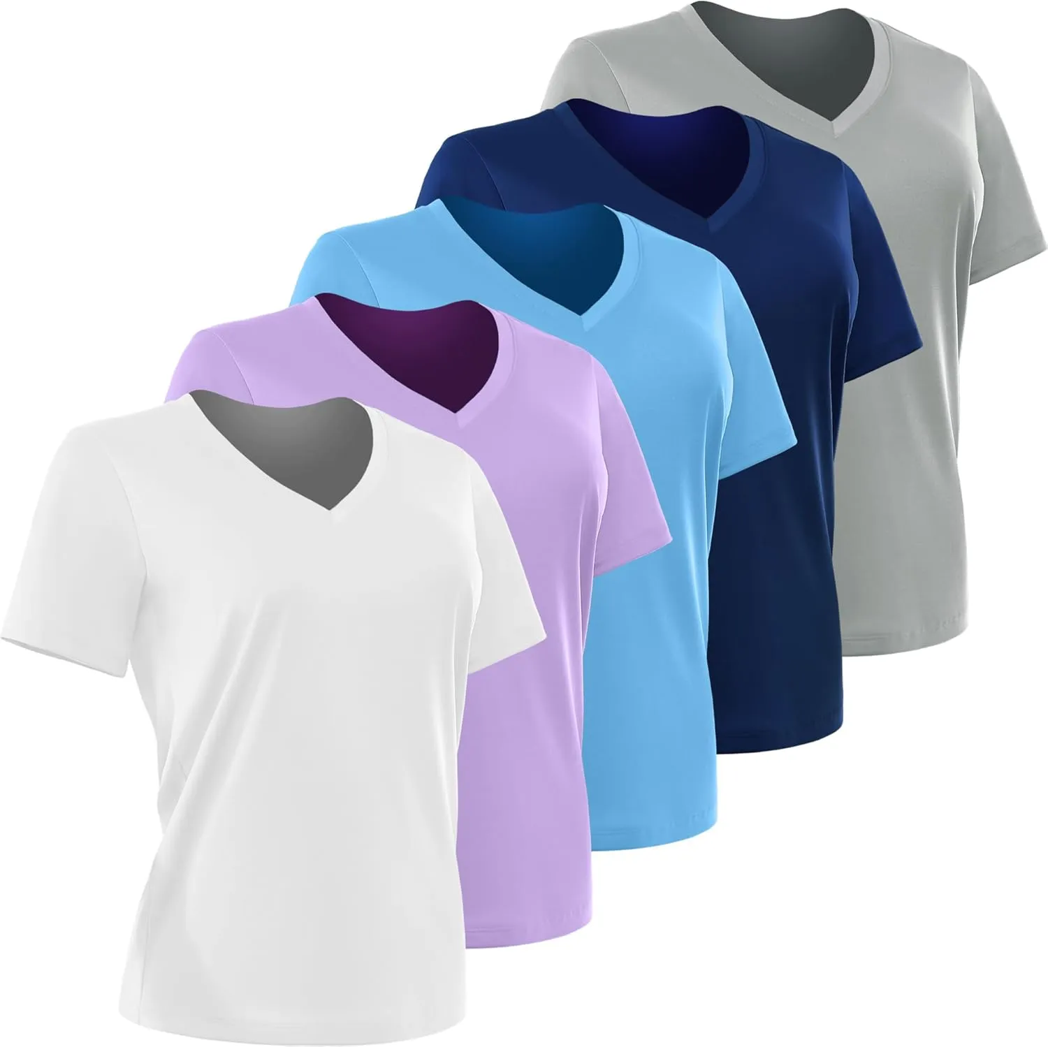 Workout Tops for Women Short Sleeve Athletic Shirts UPF 50  Sun Protection Quick Dry Running T Shirts