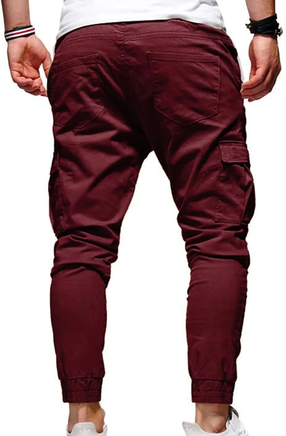 Xiaojmake Mens Casual Joggers Pants Y2K Chino Cargo Pants Outdoor Hiking Track Jogging Pants Stretchable Cotton Sweatpants