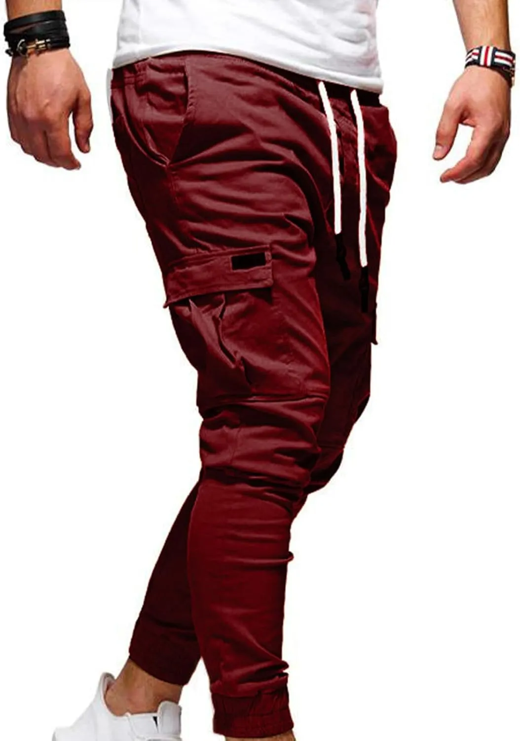 Xiaojmake Mens Casual Joggers Pants Y2K Chino Cargo Pants Outdoor Hiking Track Jogging Pants Stretchable Cotton Sweatpants