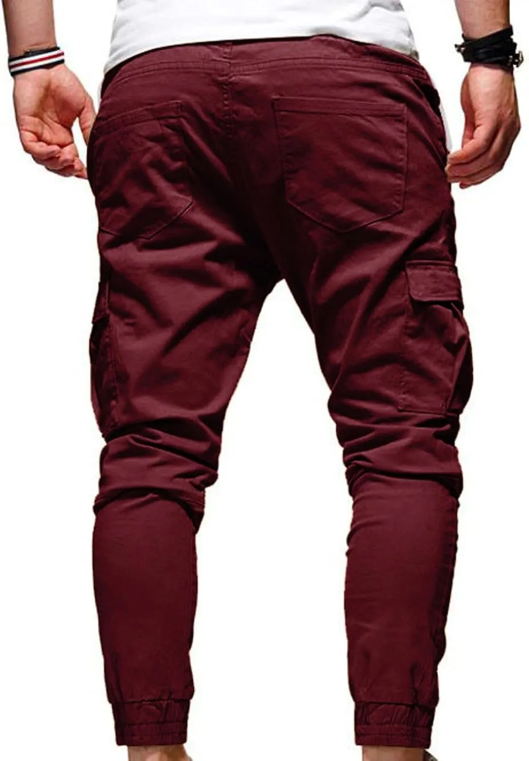 Xiaojmake Mens Casual Joggers Pants Y2K Chino Cargo Pants Outdoor Hiking Track Jogging Pants Stretchable Cotton Sweatpants