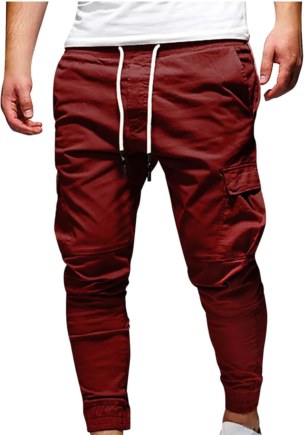 Xiaojmake Mens Casual Joggers Pants Y2K Chino Cargo Pants Outdoor Hiking Track Jogging Pants Stretchable Cotton Sweatpants