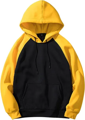 Ymosrh Mens Hoodies Pullover Hoodie Warm Long Sleeves Sweatshirt Coat Jacket Sweater Heavyweight Sweatshirt Crewneck