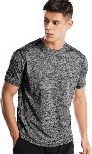 Zengjo Athletic Shirts for Men Short Sleeve Quick Dry Workout Running Gym Sport Exercise Tee Moisture Wicking