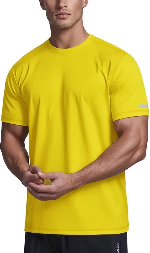Zengjo Athletic Shirts for Men Short Sleeve Quick Dry Workout Running Gym Sport Exercise Tee Moisture Wicking